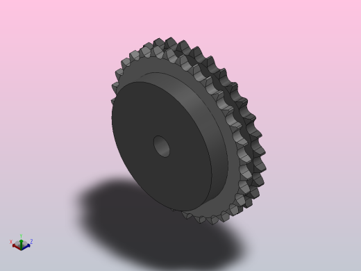 直孔链轮10B型_31-10B-2正等轴测缩略图