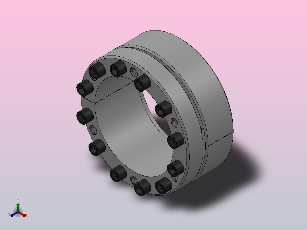 R04型胀紧联接套_R04-130-180正等轴测图