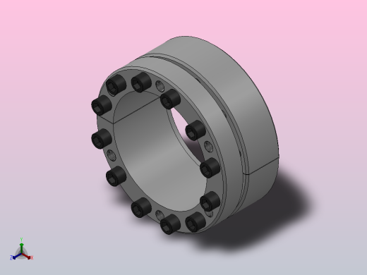 R04型胀紧联接套_R04-130-180正等轴测缩略图