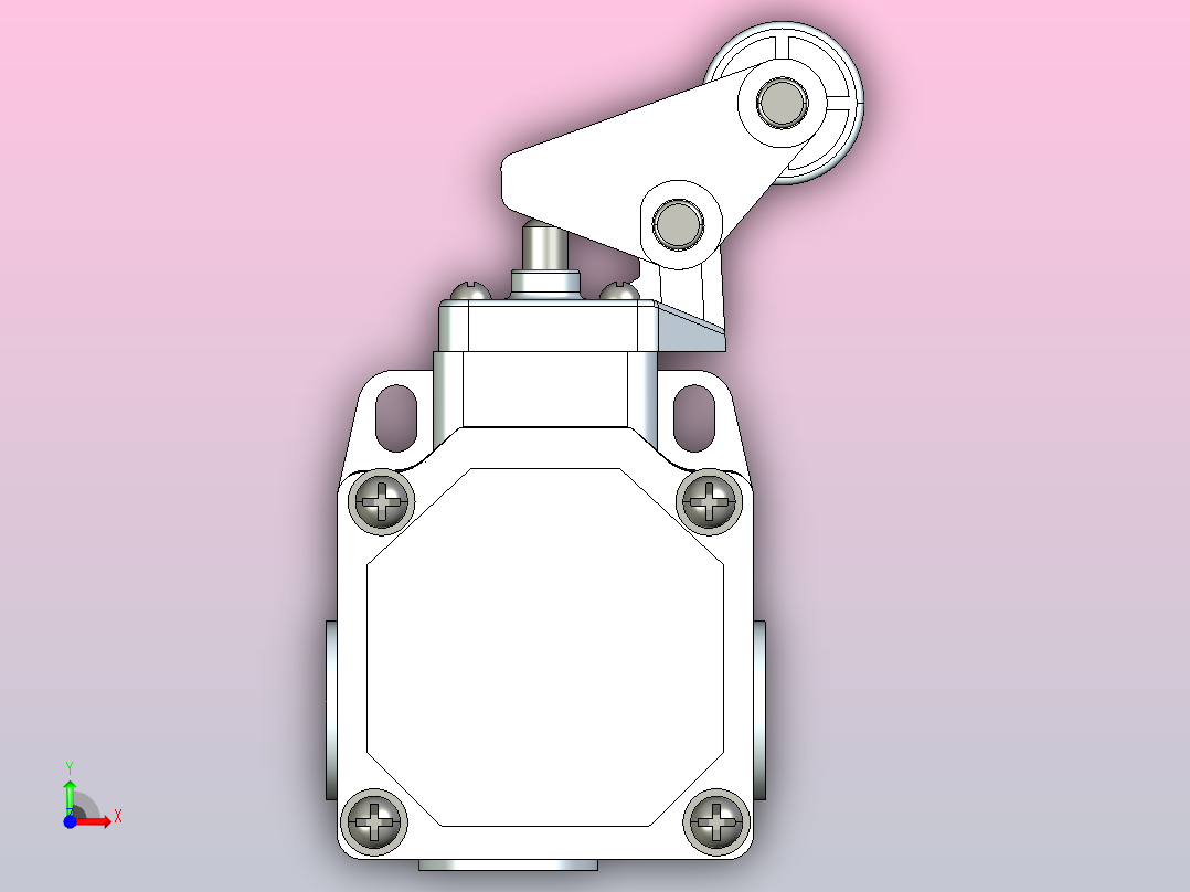 YBLX-P1_100_1F行程开关三维模型202108前视图