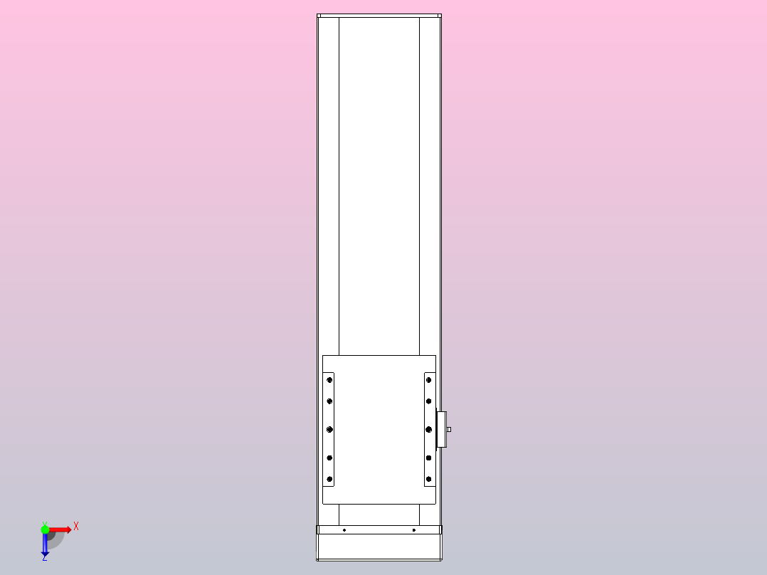 滚珠丝杠直线轴带导轨全封闭TPA-HCR-175D-2510C-L450-MP-C-P75-N3俯视图