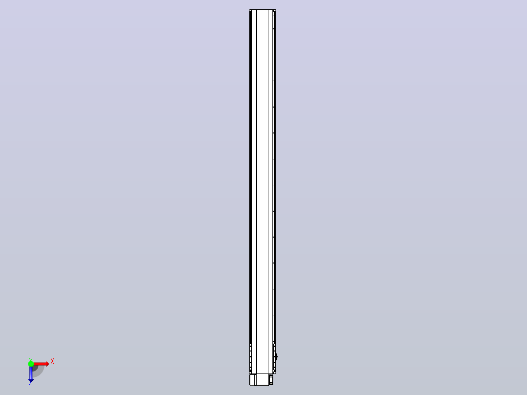 皮带直线轴半封闭可选导轨TPA-HNB-202D-140-L2450-LP-Y-P75-N3俯视图