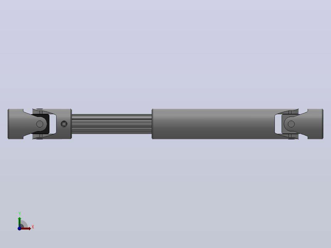 万向联轴器WSP6-PB-Y30-Y30-450／620WSP型可伸缩小型十字轴万向联轴器前视图