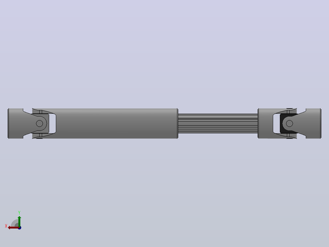 万向联轴器WSP6-PB-Y30-Y30-450／620WSP型可伸缩小型十字轴万向联轴器后视图