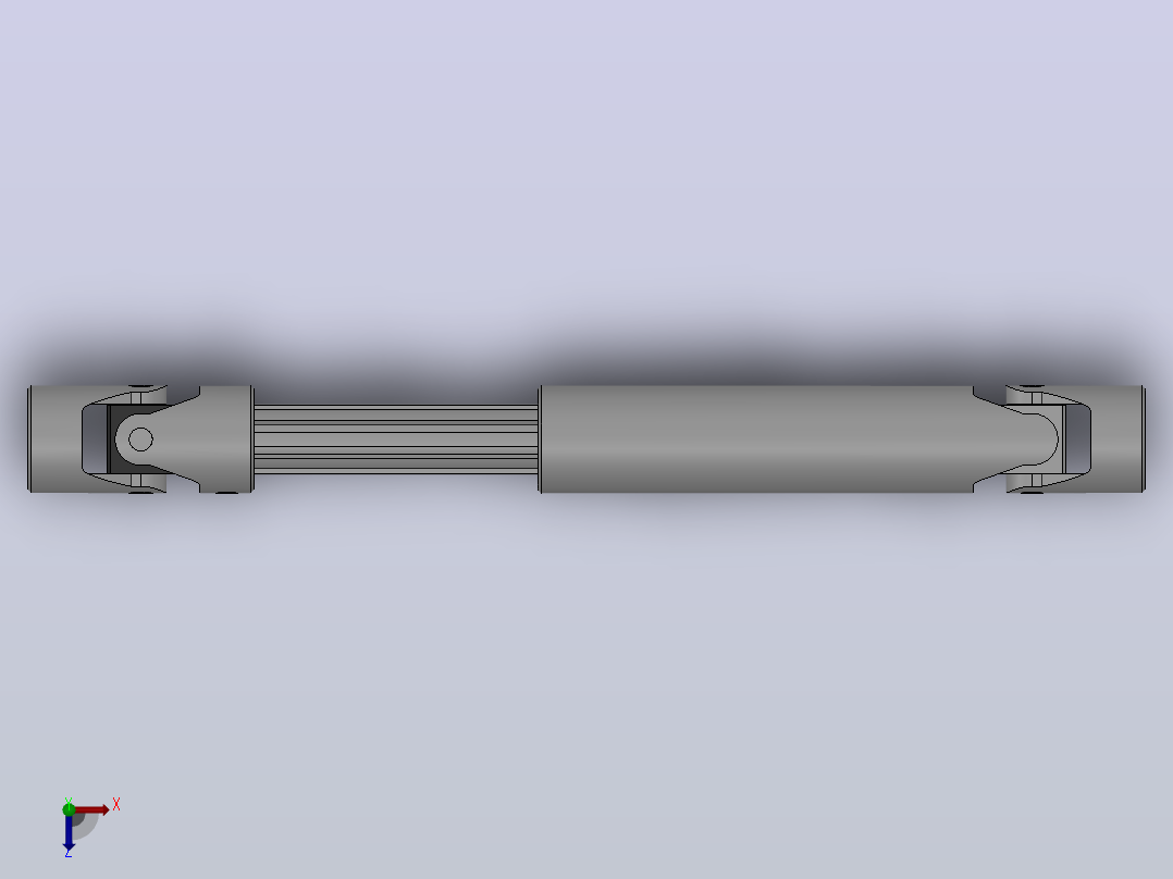 万向联轴器WSP6-PB-Y30-Y30-450／620WSP型可伸缩小型十字轴万向联轴器俯视图