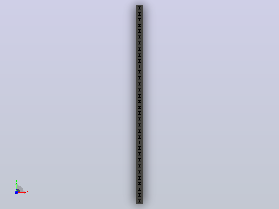 母针头Female_Header_1x34_P2.0_H4.3_straight.step前视图