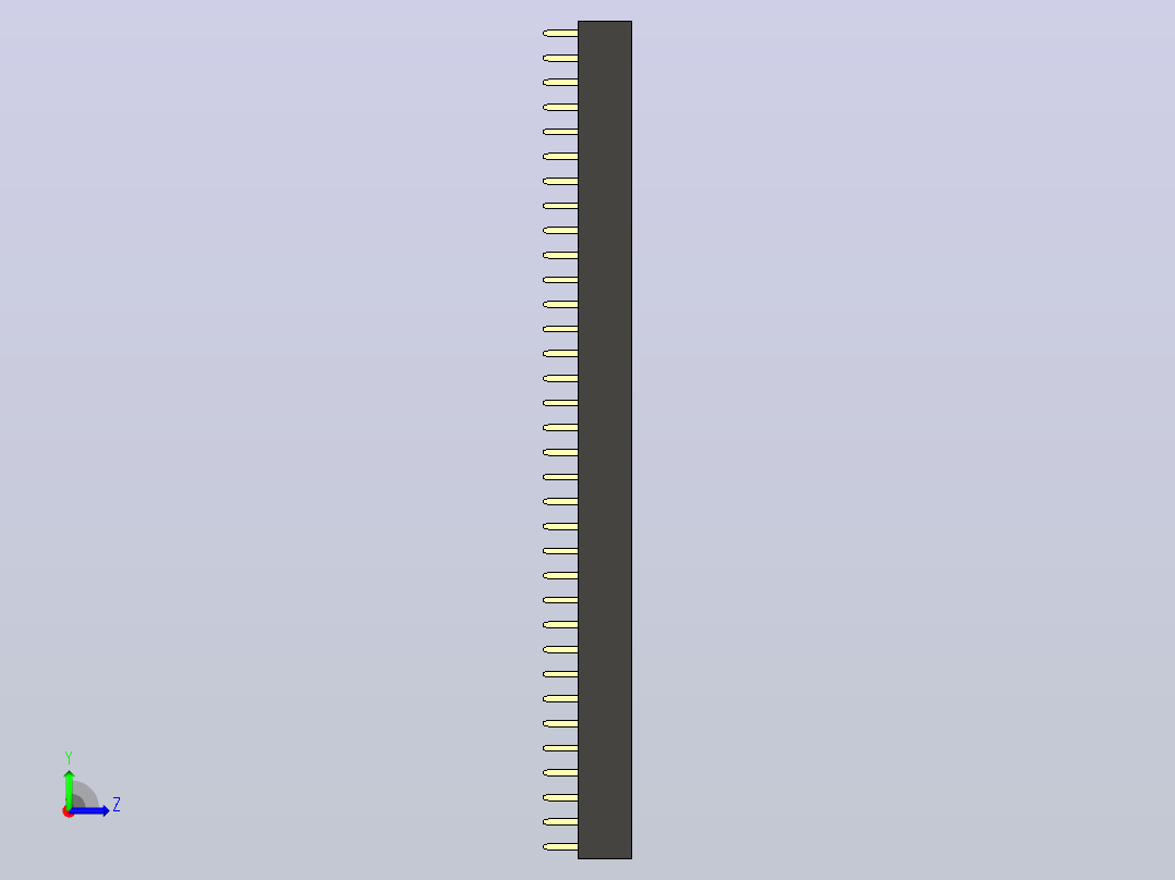 母针头Female_Header_1x34_P2.0_H4.3_straight.step左视图