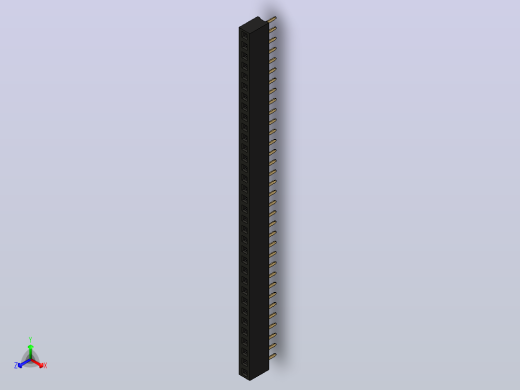 母针头Female_Header_1x34_P2.0_H4.3_straight.step正等轴测缩略图