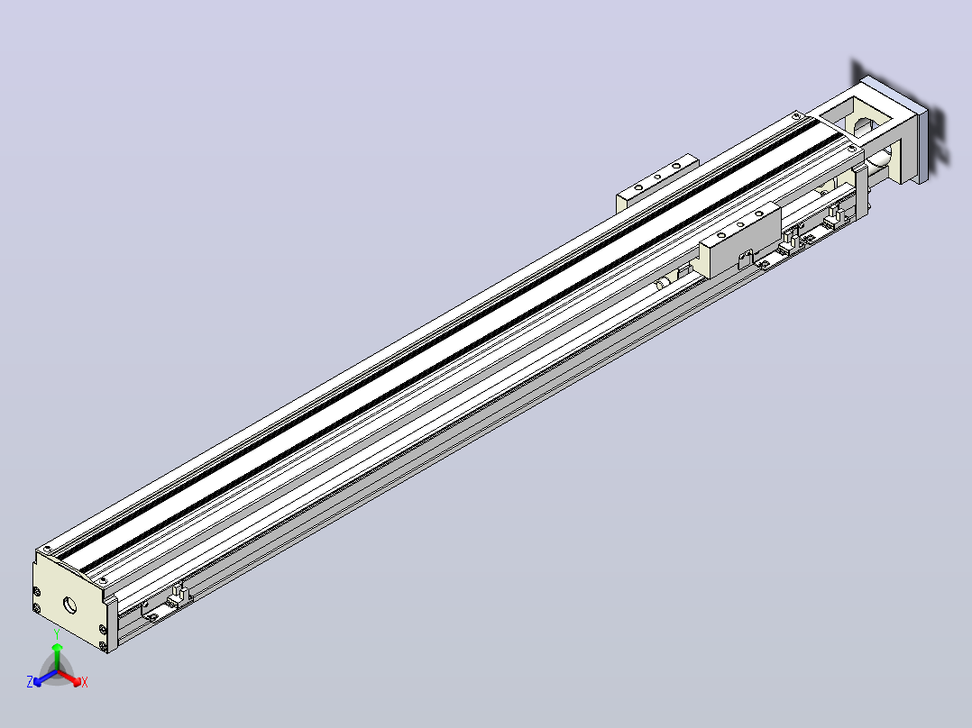 线性模块铝制底座TPA-KNR-100E-2020C-L800A1-M-H75-N3主视图
