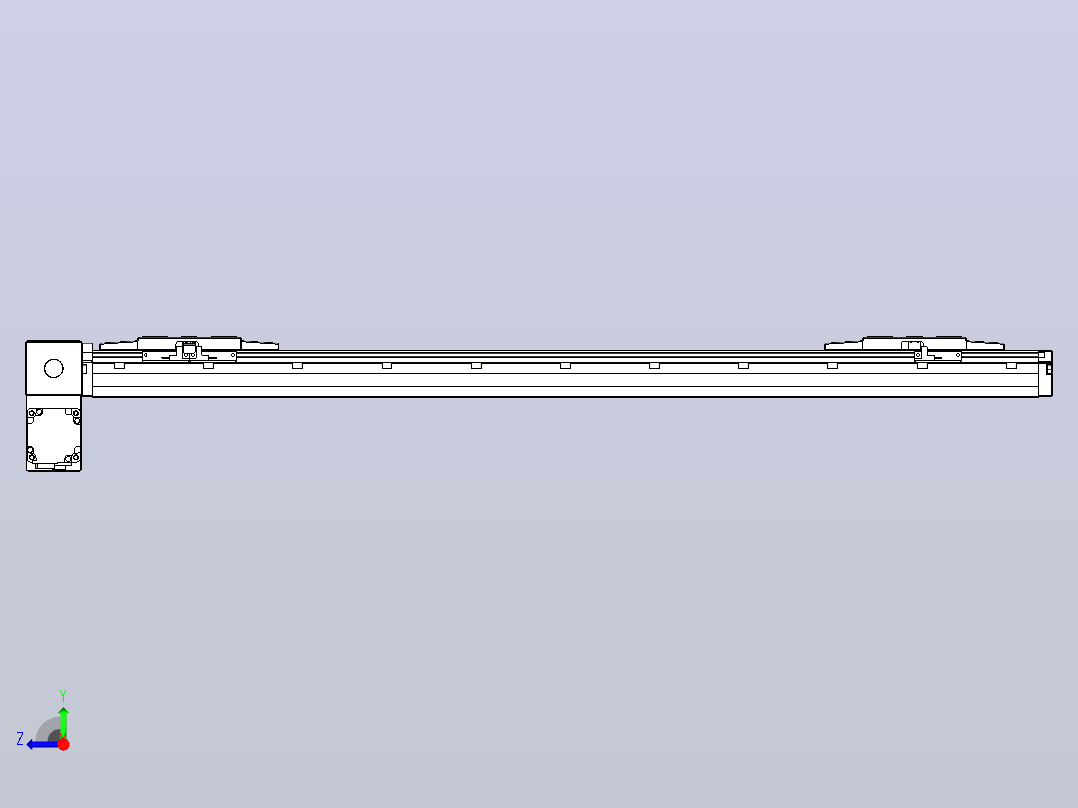 皮带直线轴双滑块型TPA-GCBS-120-P70-L300-LP-M20-N3右视图