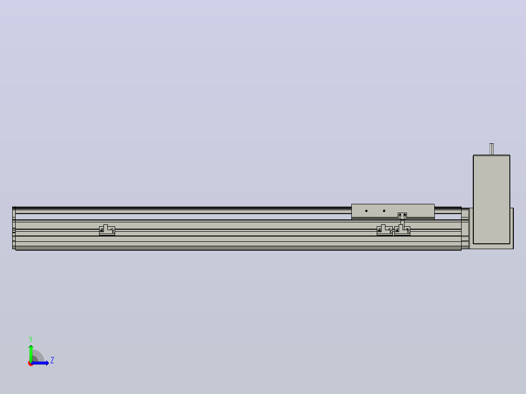MT136BT半封闭皮带滑台[MT136BT.L100.500.LU.M40.C3]左视图