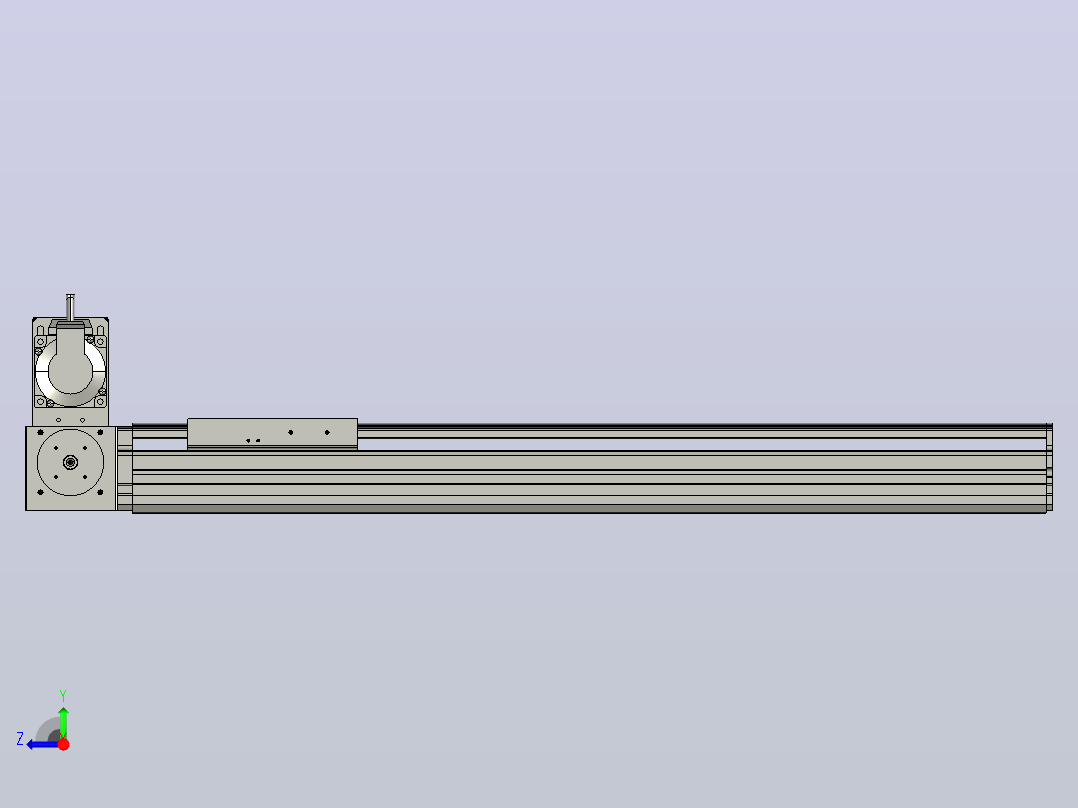 MT136BT半封闭皮带滑台[MT136BT.L100.500.LU.M40.C3]右视图