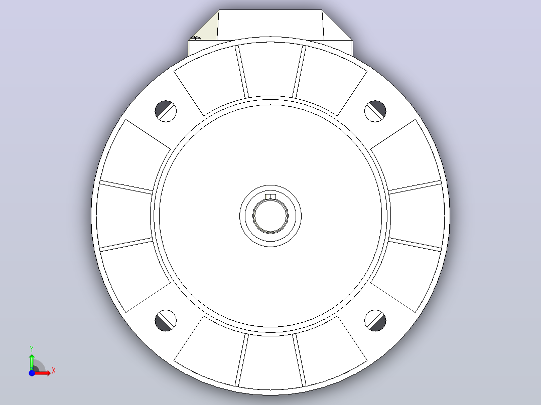 IM B5 H80-180(YE2、YE3)通用电机[YE3-80M2-4-B5]前视图