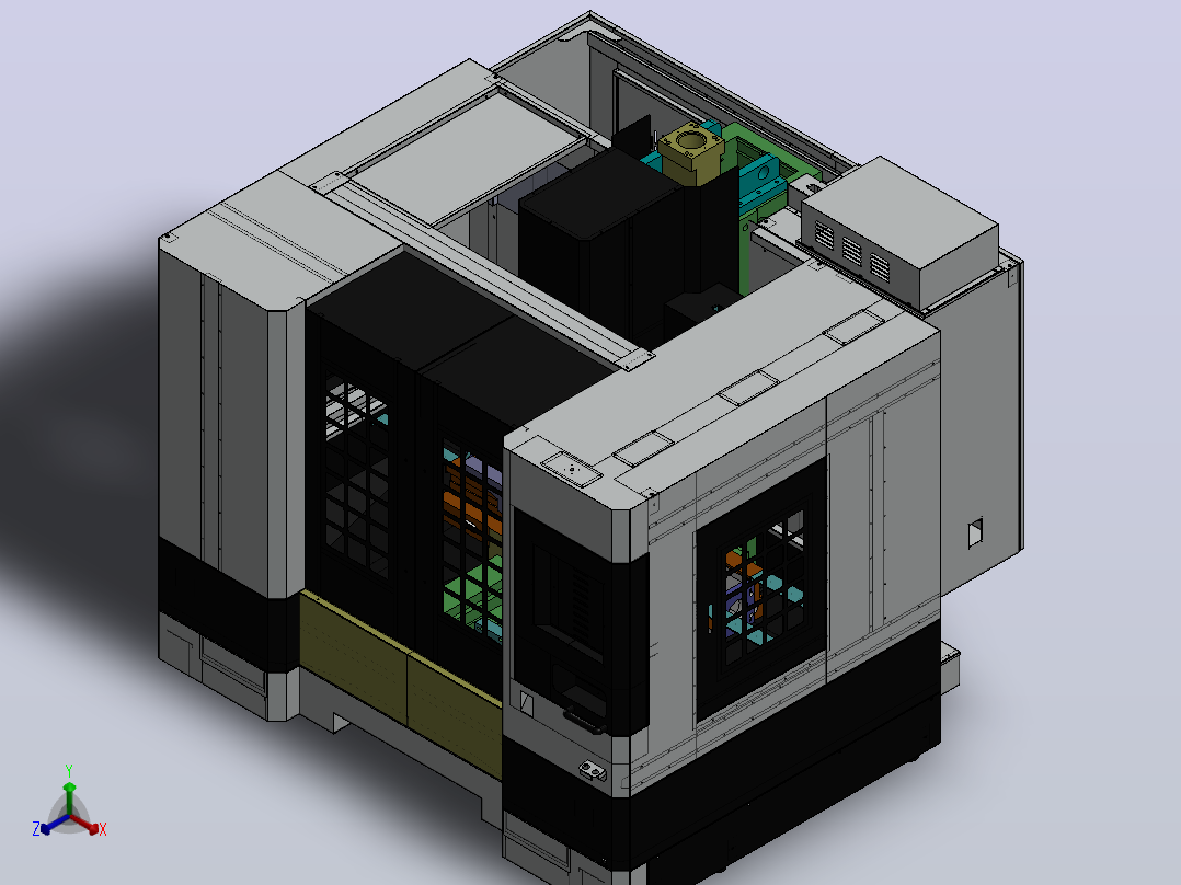 850 CNC 机床主视图