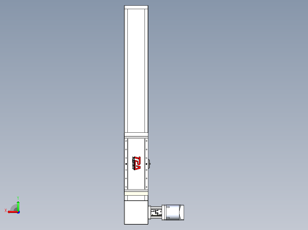 伺服电机集成皮带传动直线执行器TPA-OCB-140-256-L550-DR-J90-N3后视图