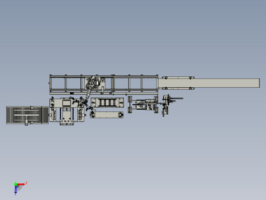 机器人操作的自动化生产线 step格式俯视缩略图