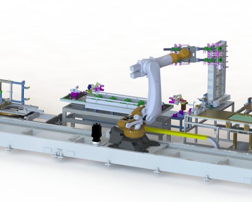 机器人操作的自动化生产线 step格式缩略图