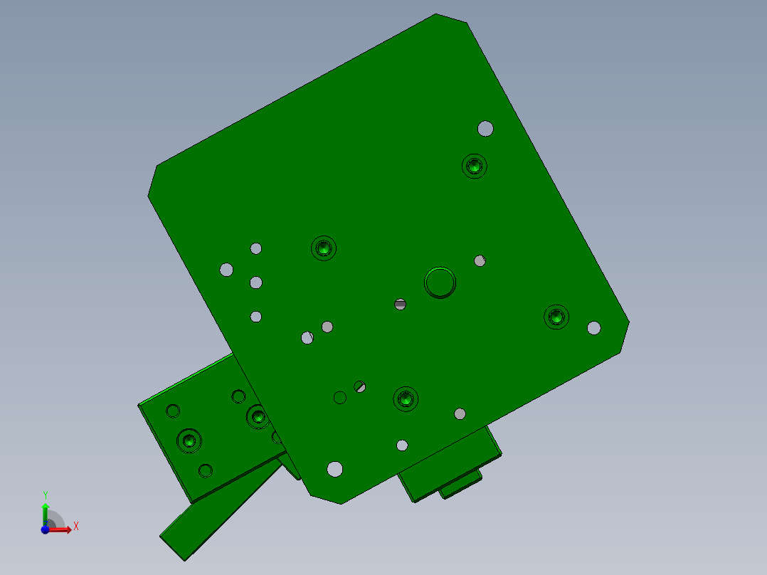 汽车配件焊接夹具和焊接后角度检具前视图