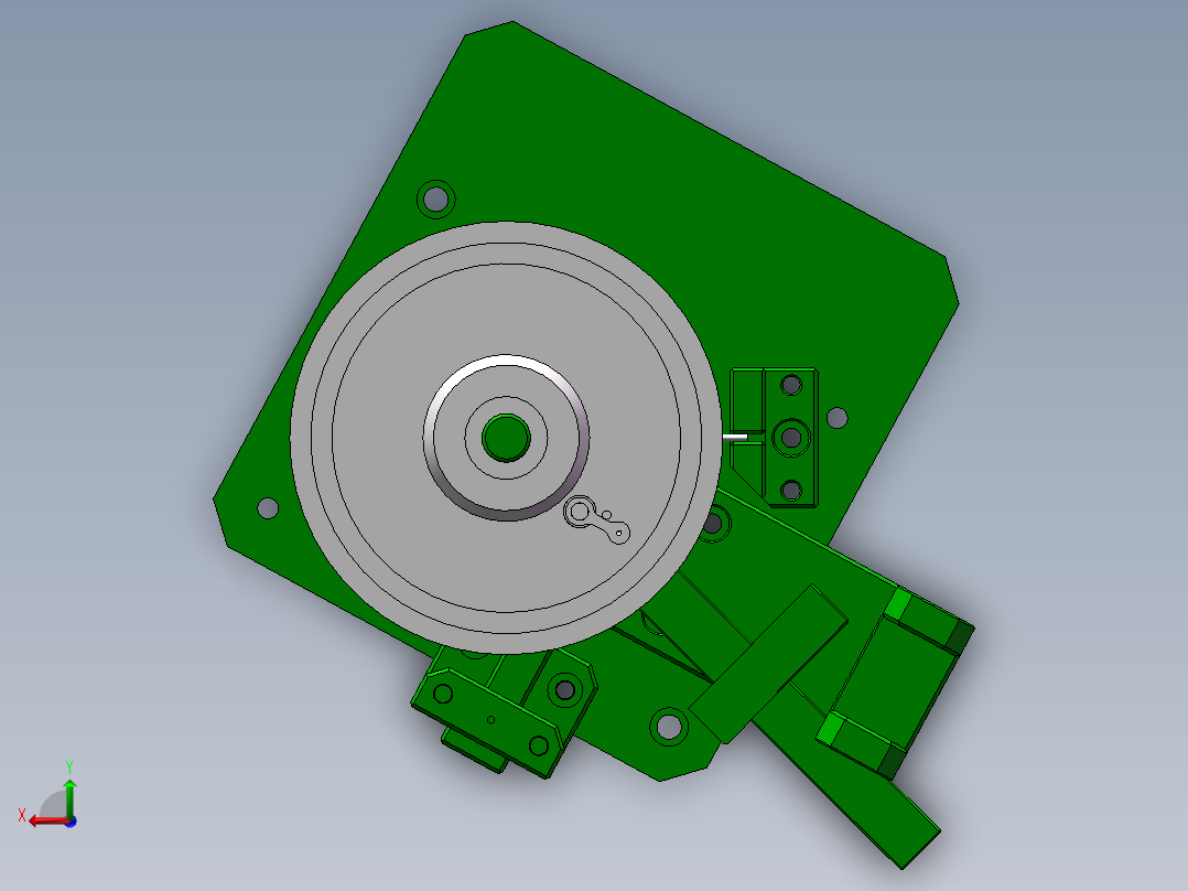 汽车配件焊接夹具和焊接后角度检具后视图