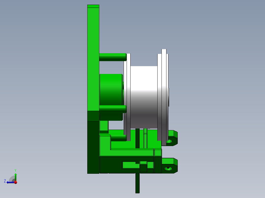 汽车配件焊接夹具和焊接后角度检具右视图