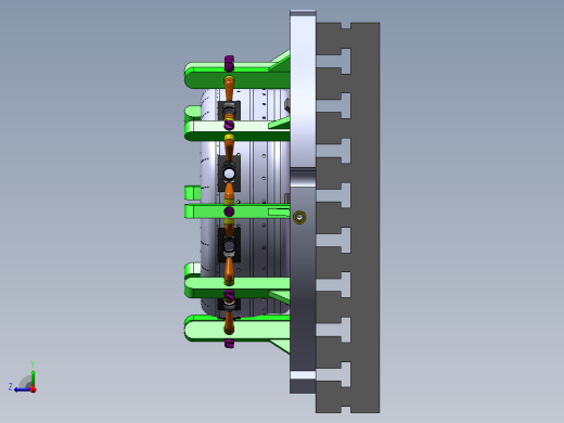 三工步吸盘机匣夹具右视缩略图