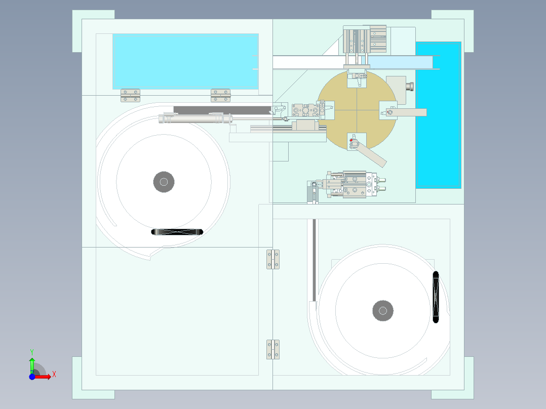 锁芯装配机3D图纸H872 非标自动化设备3D图纸3D模型前视图