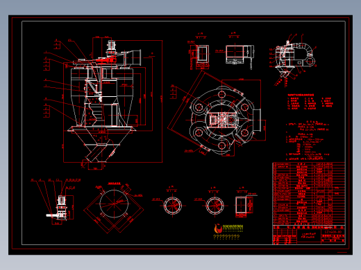 SXZ600双转子式高效选粉机总装图