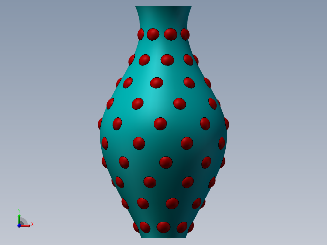 凸点花瓶前视图