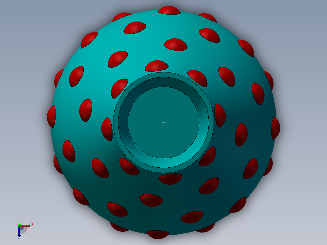 凸点花瓶俯视图