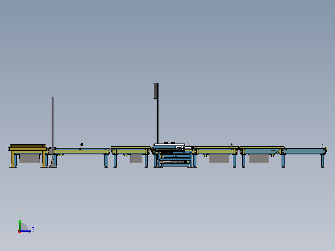 13套顶升机移栽机构3d图 顶升输送机 滚筒顶升机3D图纸 三维模型左视图