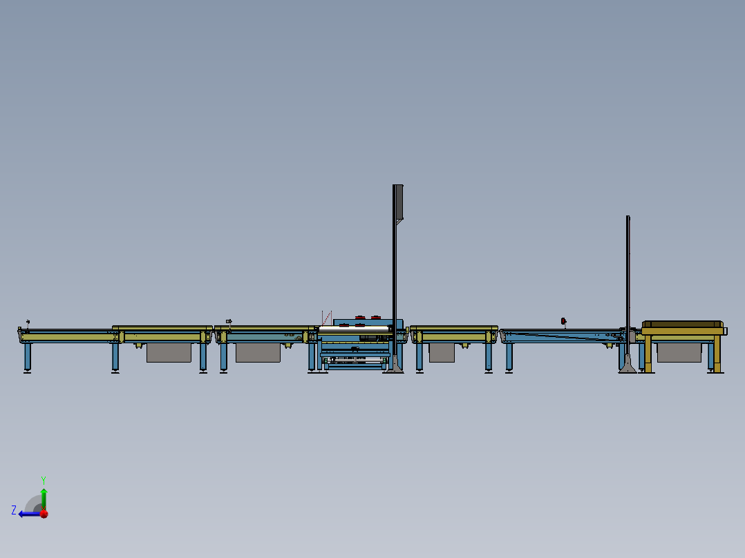 13套顶升机移栽机构3d图 顶升输送机 滚筒顶升机3D图纸 三维模型右视图