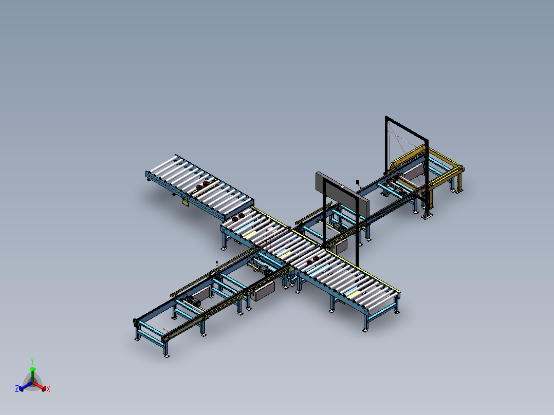 13套顶升机移栽机构3d图 顶升输送机 滚筒顶升机3D图纸 三维模型正等轴测图
