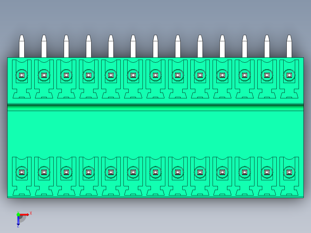 DEGSON 15EDG 系列 3.5mm 插拔式接线端子 FullPack-15EDGRT-3.5-26P-14-00AH俯视图