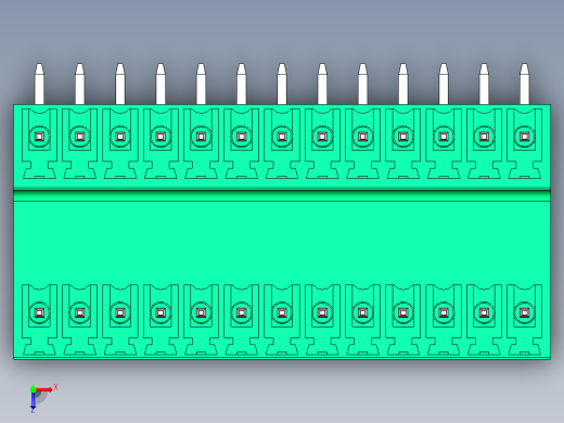 DEGSON 15EDG 系列 3.5mm 插拔式接线端子 FullPack-15EDGRT-3.5-26P-14-00AH俯视缩略图