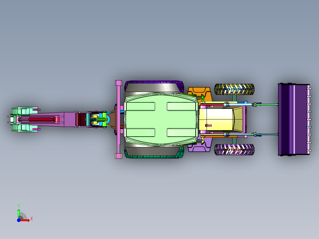 杰西博3CX两头忙挖掘装载机前视图