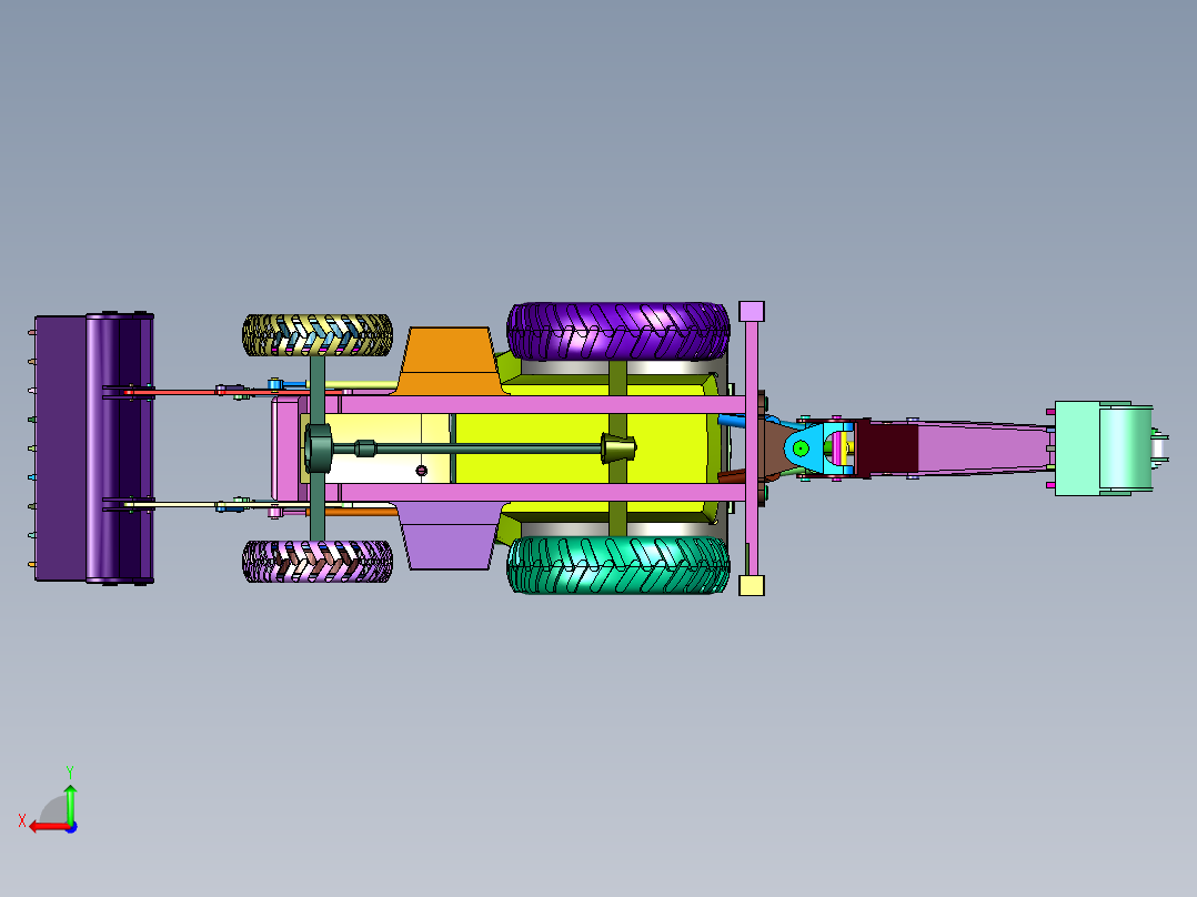 杰西博3CX两头忙挖掘装载机后视图
