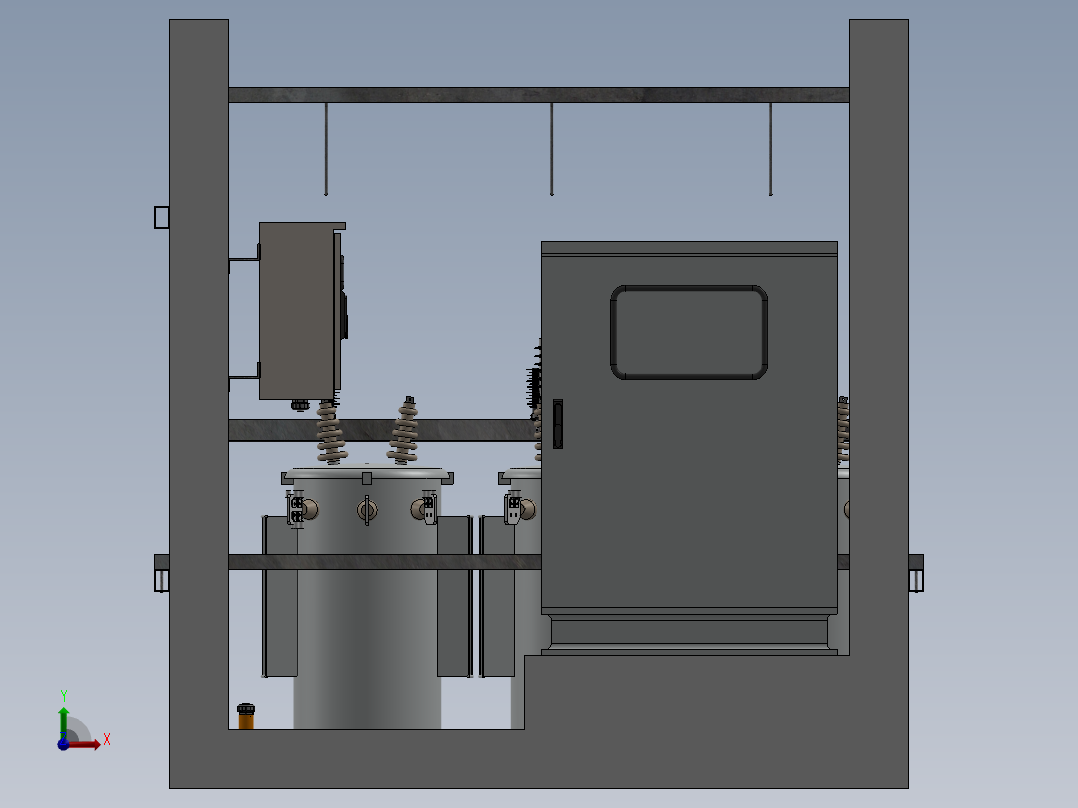 高压变压器组件设计前视图
