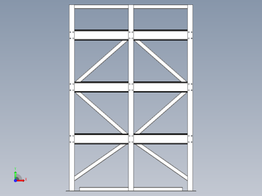 模具存放架模型图前视缩略图