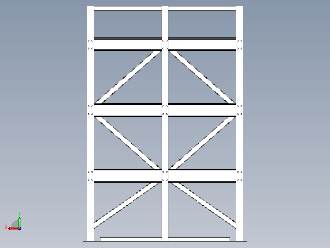 模具存放架模型图后视图