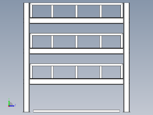 模具存放架模型图左视缩略图