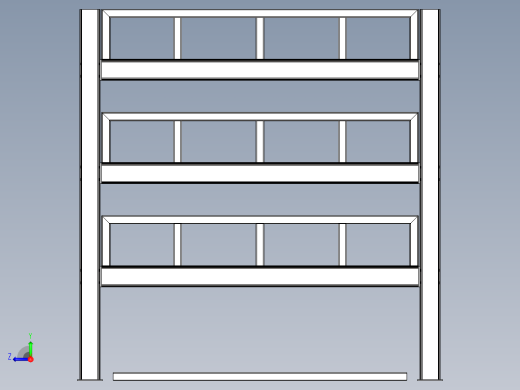 模具存放架模型图右视缩略图