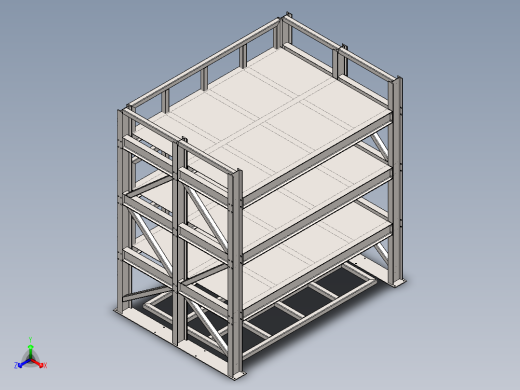 模具存放架模型图正等轴测缩略图