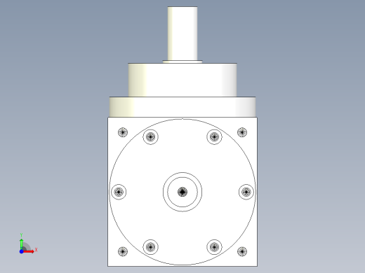 换向器PW110垂直输出-1 19-70-90-M6.stp前视缩略图
