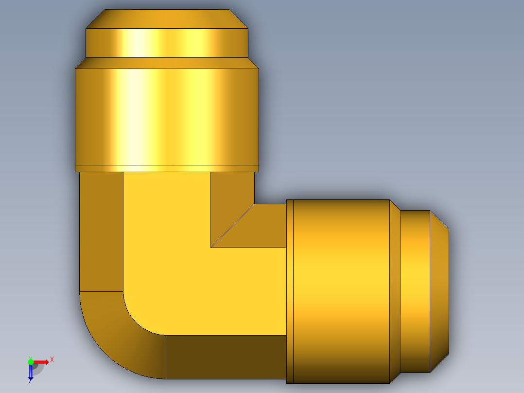 扩口式工业通用硬管接头Union Elbow 155F-12俯视图