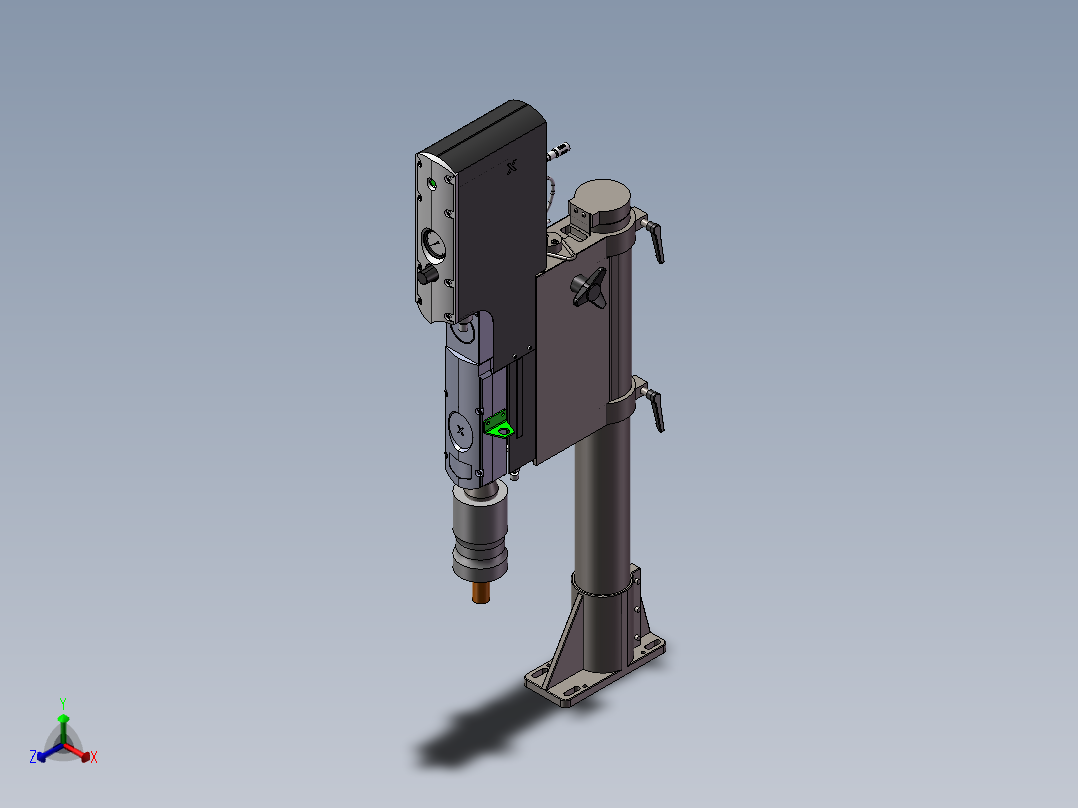 超声波焊接台三维模型正等轴测图