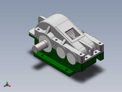 弧条减速机正等轴测缩略图
