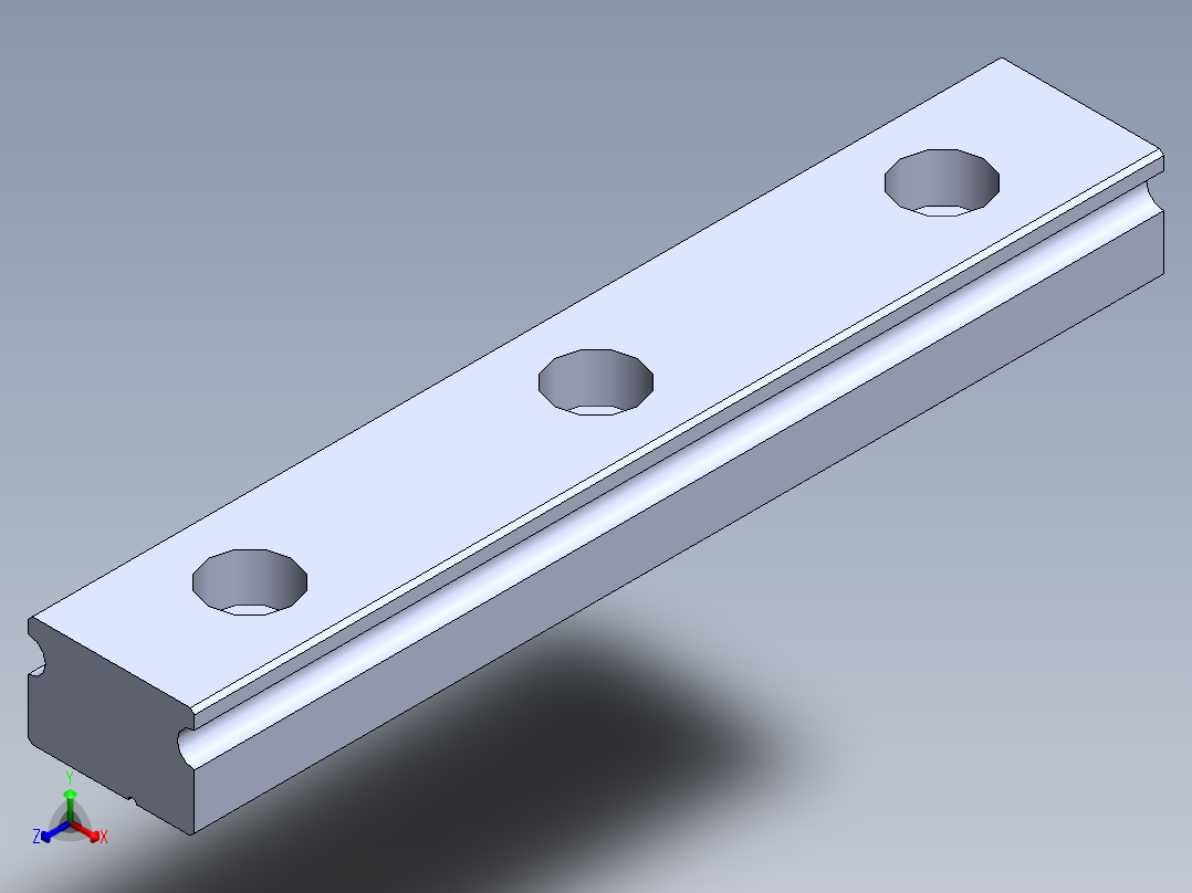 上银直线滑轨-MGN12C正等轴测图