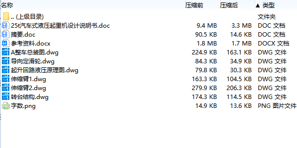 25t汽车式液压起重机设计含6张CAD图