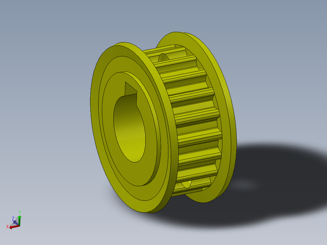 同步带轮HTPA20S5M100-A-N10主视图