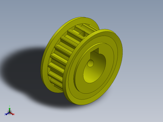 同步带轮HTPA20S5M100-A-N10正等轴测缩略图